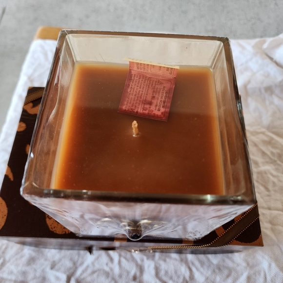 Cinnamon Cider  Cube Glass Candle - Picture 3 of 7